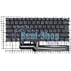 Клавиатура для ноутбука Lenovo XIAOXIN Air-14 2019 540S-14 черная с подсветкой