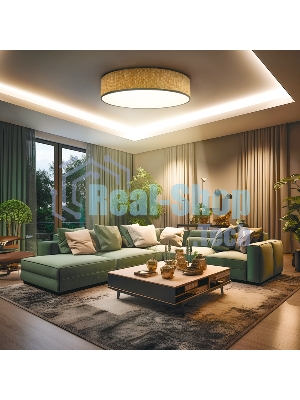 Светильник потолочный Rexant Alata, LUMI Line, 70Вт, 500х90 мм, соломенный