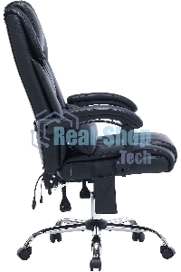 Кресло офисное Cactus CS-CHR-OC02M-BK черный, эко.кожа, крестов. сталь