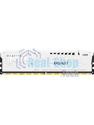 Оперативная память Kingston Fury Beast, DDR5, 16Gb (1x16GB), 5600MHz, CL40, DIMM, радиатор, белый