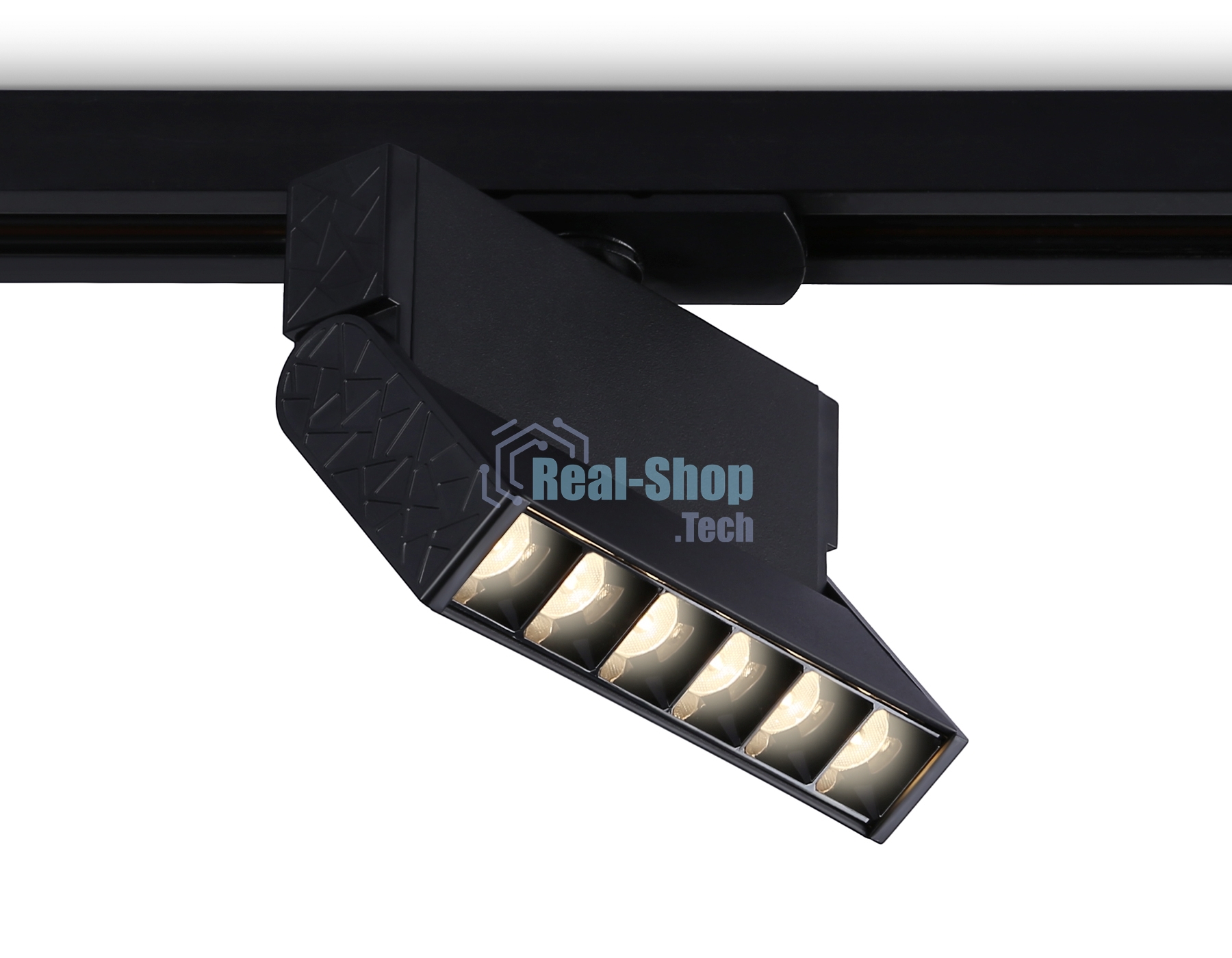 Трековый однофазный светодиодный светильник Ambrella light GL6813 BK черный LED 6W 3000K 24° 115*22*87