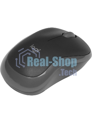 Мышь беспроводная Logitech M186 черный/серый, 1000 dpi, радиоканал, USB, кнопки - 3