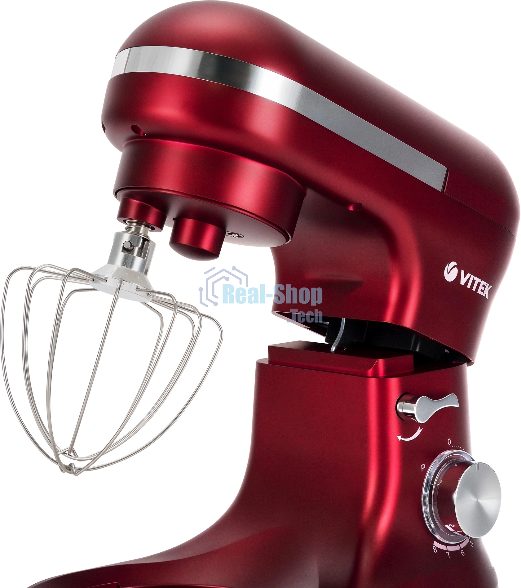 Миксер Vitek VT-PM0111 красный, стационарный, 1500 Вт, 4.5 л, 8 скоростей