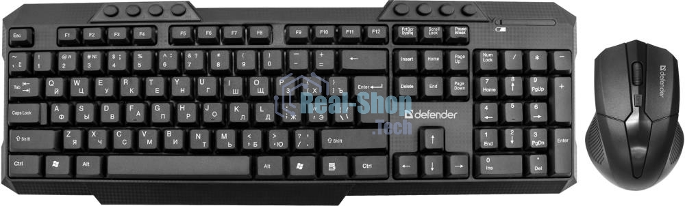 Комплект клавиатура + мышь Defender JAKARTA C-805 RU черный 45805