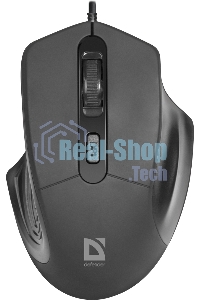Мышь проводная Defender Datum MB-347 черный, 1600 dpi, USB, кнопки - 4