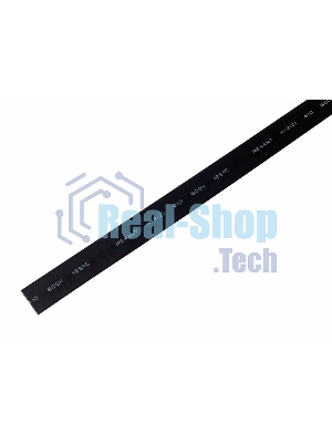 Термоусаживаемая трубка Rexant 10,0/5,0 мм, черная, упаковка 50 шт. по 1 м