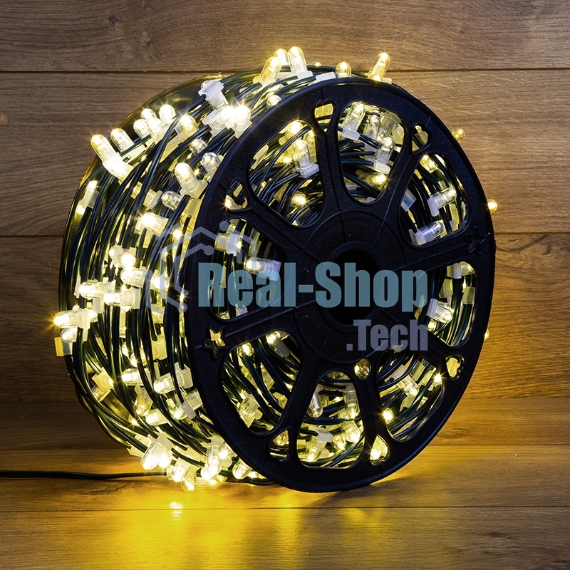 Гирлянда Neon-night LED Clip Light 12V шаг 150 мм, цвет диодов теплый белый, Flashing (белый)