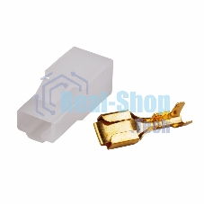 Клемма плоская Rexant гнездо 6.3 мм 1-1.5 мм² (РП-м 1.5-(6.3)) + колодка