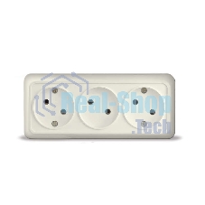 Розетка 3-м ОП Олимп без заземл. беж. UNIVersal 1166