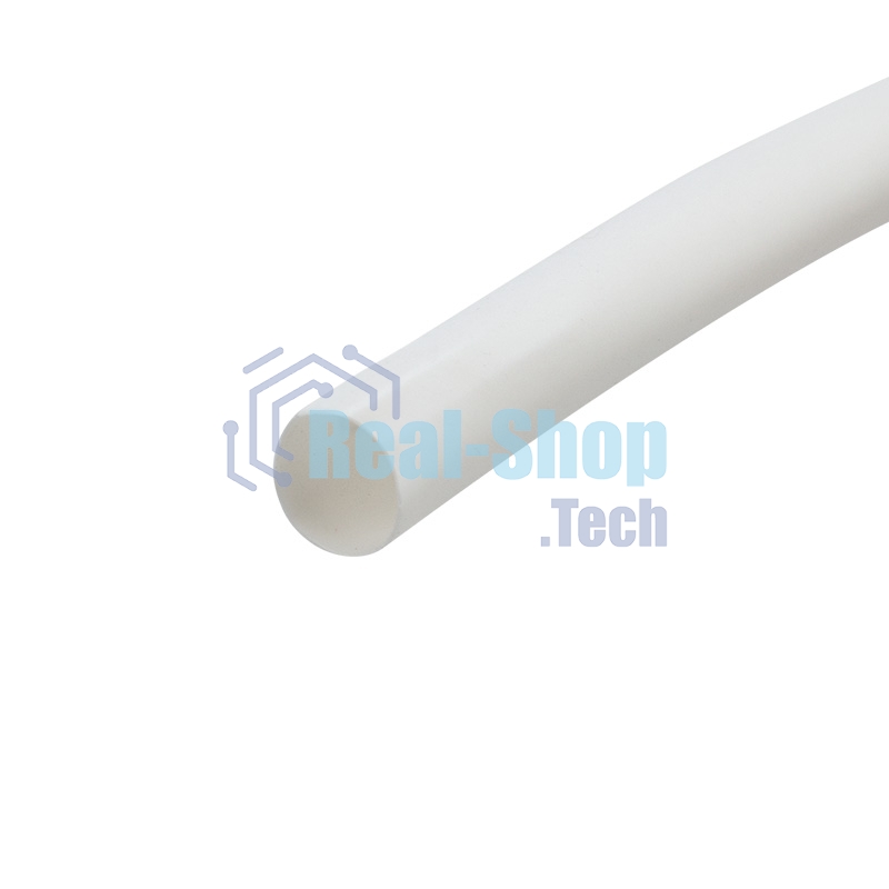 Трубка термоусаживаемая Rexant 4,0/2,0 мм белая, ролик 2,44 м