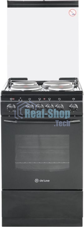 Плита электрическая De Luxe 506004.03Э (кр) белый, конфорок 4 шт, духовка 60 л, 50 см x 85 см x 60 см