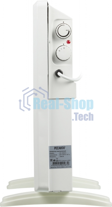 Конвектор Ресанта ОК-1500СН белый, 1500 Вт, 15 м2, термостат