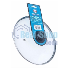 Крышка стеклян. TimA 4726 с ручкой с металл/обод 26см низ