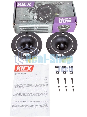 Колонки автомобильные Kicx DTC 36 ver.2 (без решетки) 80Вт 103дБ 4Ом 7.2 см (3 дюйм) (ком.: 2кол.) твитер однополосные