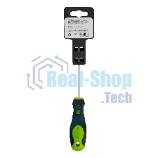 Отвертка Сибртех, SL3,0 х 100 мм, CrV, 2-х компонентная рукоятка