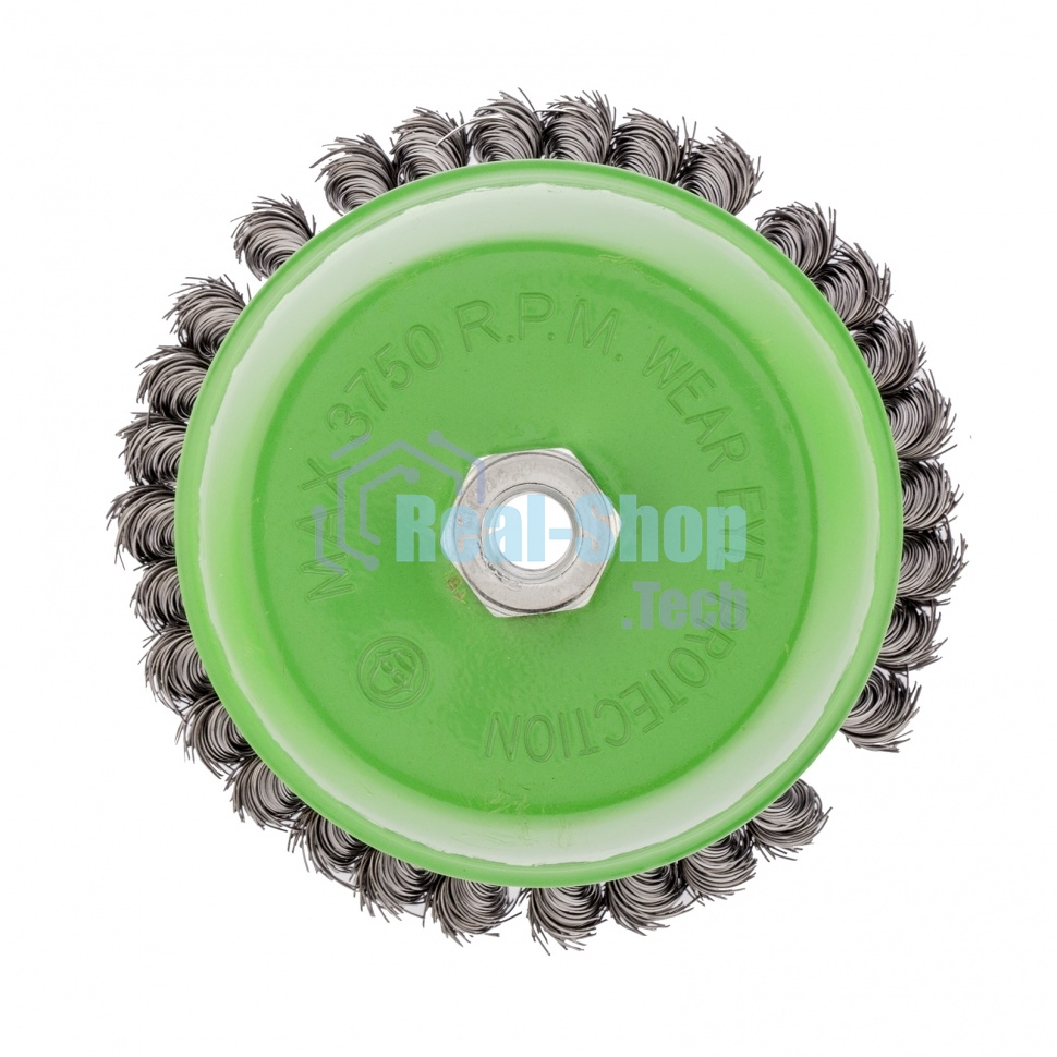 Щетка для УШМ Сибртех 150 мм, М14, Чашка, крученая проволока 0,5 мм