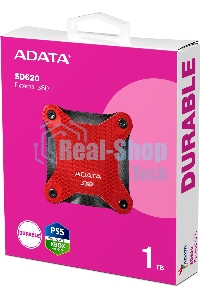 Внешний SSD ADATA SD620, 1TB, USB 3.2 Gen 2 Type-A, R/W 550/480, красный