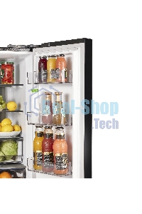 Холодильник Maunfeld MFF183NFBE черный трехкамерный инвертор 270/135л морозилка снизу, Total NoFrost, Side by Side