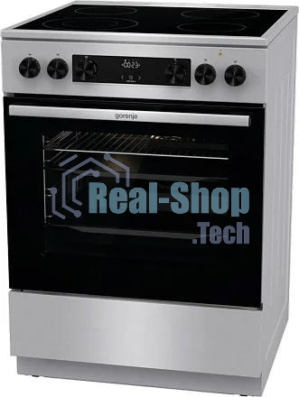 Плита электрическая Gorenje GECS6C70XC серебристый, конфорок 4 электрических, духовка 71 л, 60 см x 85 см x 60 см