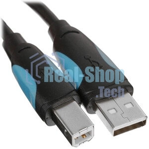 Кабель Vention USB 2.0 AM/BM - 3 м. черный VAS-A16-B300