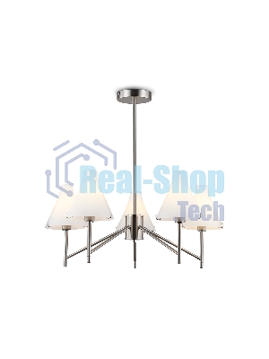 Люстра Ambrella light LH57123/5 SN/FR никель/белый матовый E14/5 max 40W D650*590