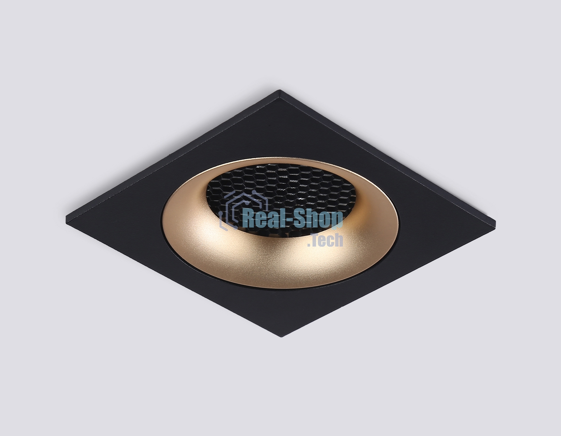 Светильник встраиваемый Ambrella light TN102730 BK/GD черный/золото GU5.3 92*92*23