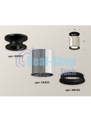 Светильник Ambrella Light XS6305060 PSL/PBK/SBK серебро полированное/черный полированный/черный песок MR16 GU5.3