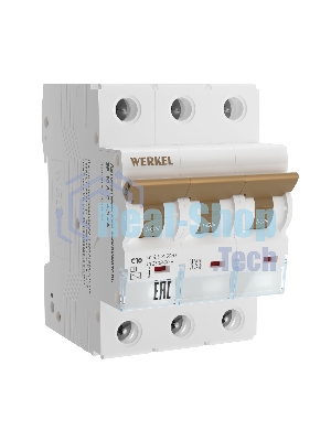 Автоматический выключатель Werkel 3P 10 A C 4,5 кА W903P104