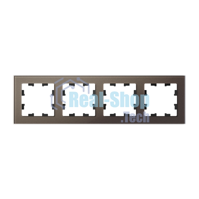 Рамка 4-м AtlasDesign Nature стекло мокко SchE ATN320604