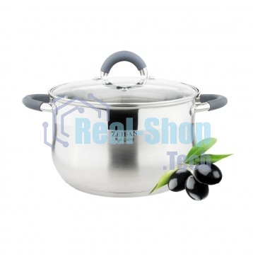 Кастрюля со стеклянной крышкой Zeidan Z-50250 2,1 л - 2.1 л (д.16х10.5 см), нерж.сталь, внутренняя - матовая полировка, снаружи - комбинированная полировка, шкала литража, ручки с силиконовым покрытием, КАПСУЛИРОВАННОЕ ДНО, ПОДАРОЧНАЯ УПАКОВКА С ПЛАСТИКОВОЙ РУЧКОЙ.
