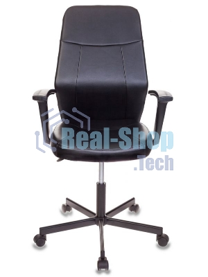 Кресло Бюрократ CH-605/BLACK черный, экокожа, 120 кг, механизм качания