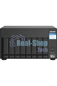 Сетевое хранилище без дисков SMB QNAP TS-832PX-4G 8-Bay NAS, AL324 64-bit quad-core 1.7GHz, 4Gb DDR4 SO-DIMM RAM (up to 1x16 Gb), 8 x 3.5