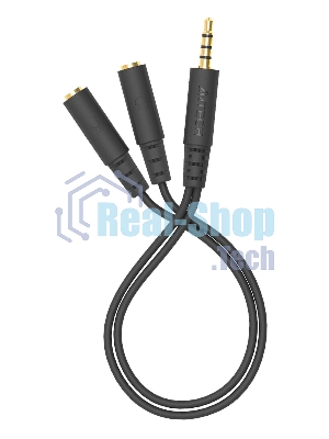 Адаптер аудио A4Tech AD-3P 2xJack 3.5 (f)/Jack 3.5 (m) 0.2м. черный
