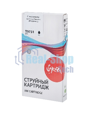 Контейнер с чернилами Sakura C13T973100 (T9731 BK) для Epson, черный, 22500 к.
