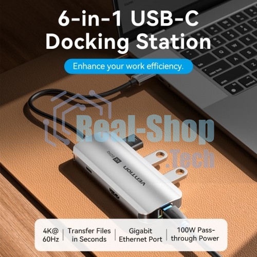 Мультифункциональный хаб Vention USB Type C 6 в 1