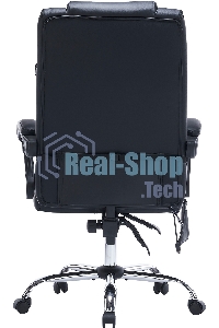 Кресло офисное Cactus CS-CHR-OC02M-BK черный, эко.кожа, крестов. сталь