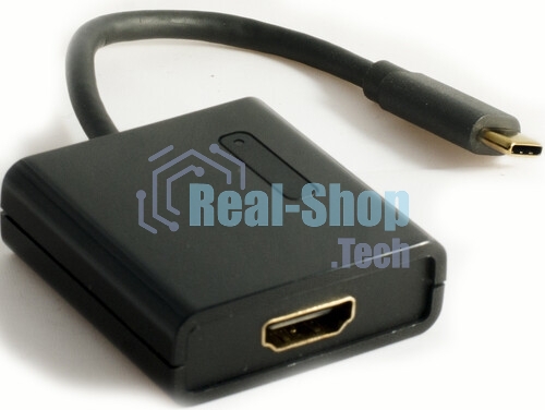 Адаптер Type-C на HDMI 4K, серый