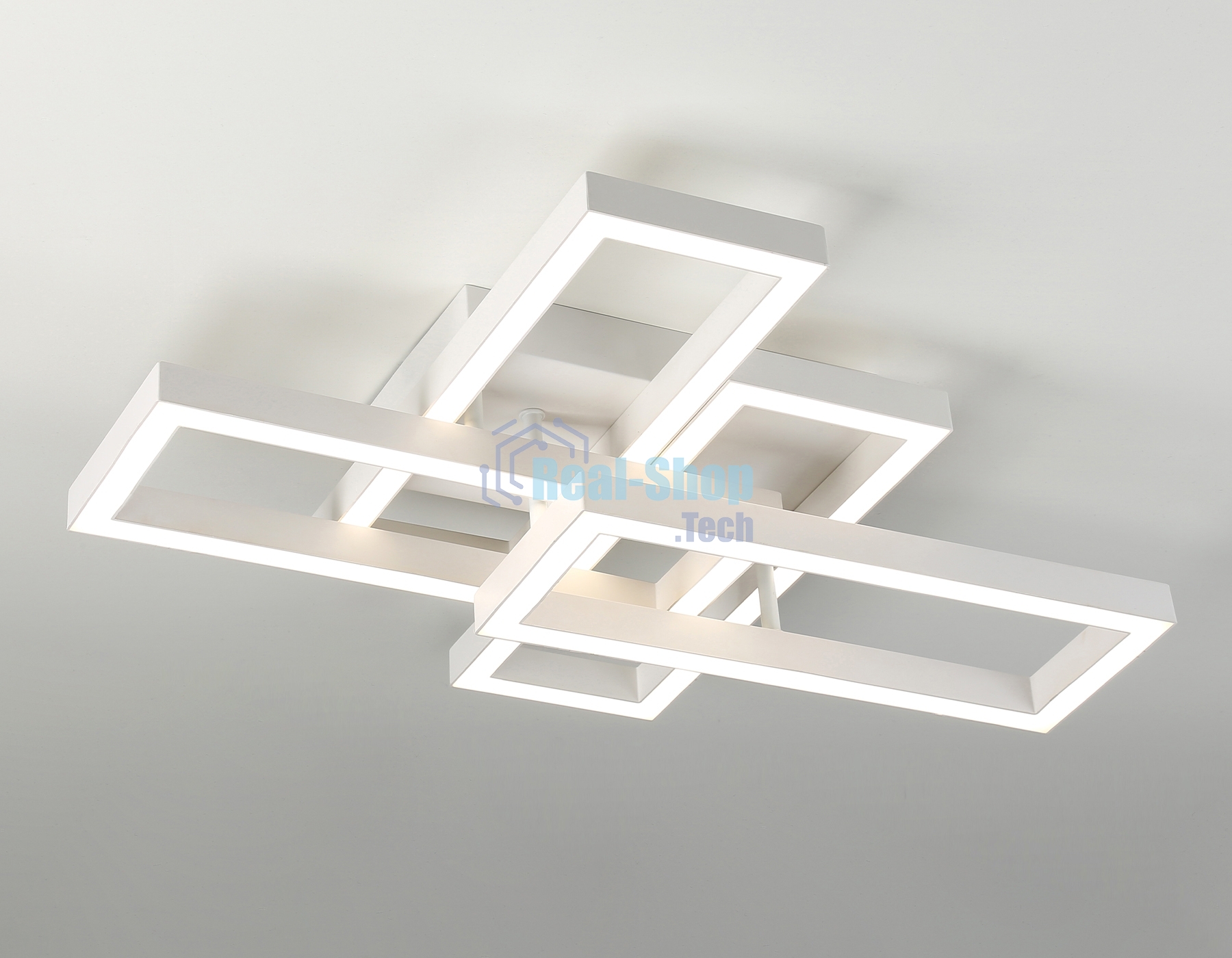 Потолочный светодиодный светильник Ambrella light FA1001/2+2 WH белый 65W 3000K-6400K 550*453*130 (ПДУ ИК)