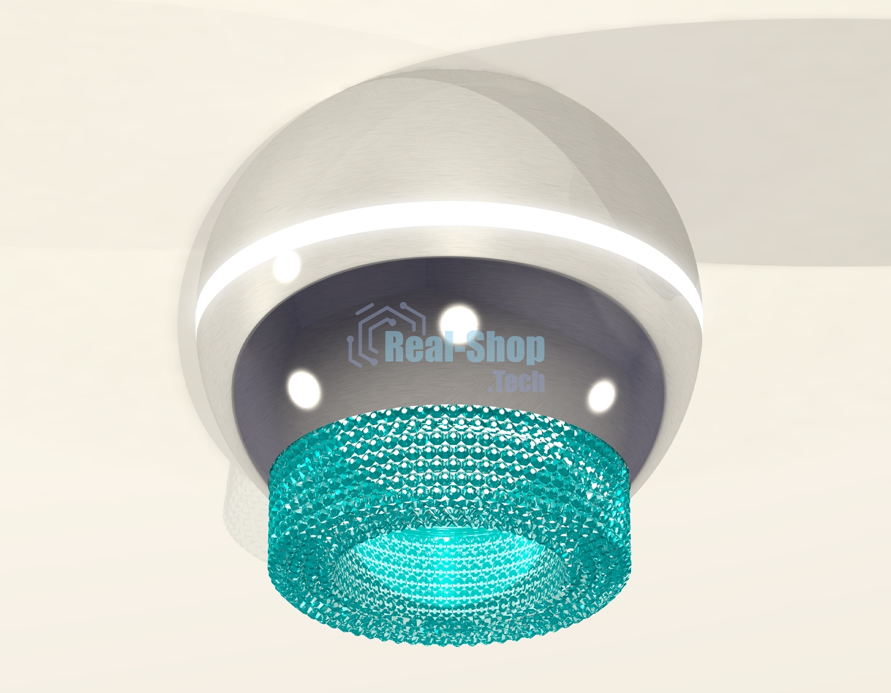 Светильник Ambrella Light XS1104020 PSL/BL серебро полированное/голубой MR16 GU5.3 LED 3W 4200K (C1104, N7194)