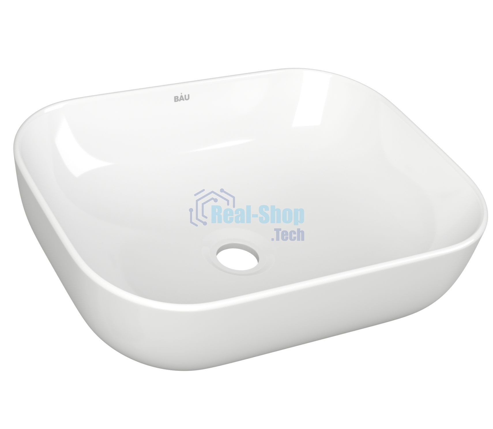 Раковина накладная прямоугольная BAU Stil PRO 50х40, белая