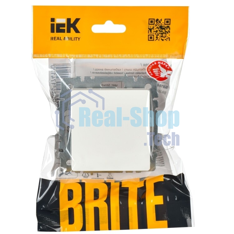 Выключатель 1-кл. IEK BRITE 10А ВС10-1-0-БрБ белый