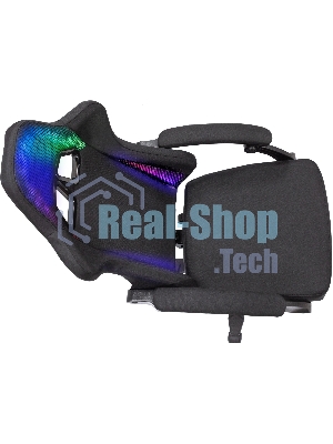 Кресло игровое Knight Wolf RGb черный, крестов. пластик