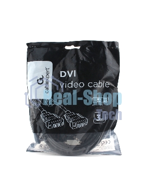 Кабель DVI-D single link Cablexpert CC-DVIL-BK-10, 19M/19M, 3.0м, CCS, черный, экран, феррит.кольца, пакет