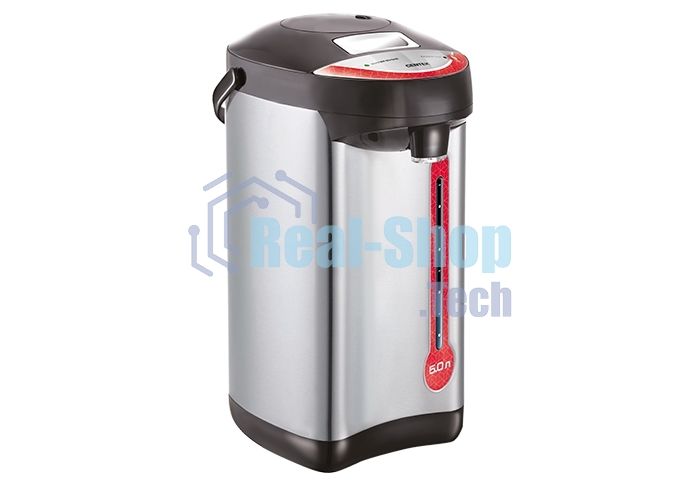 Термопот Centek CT-0082 черный, 5л, 750Вт, 3 способа подачи воды, корпус из нержавеющей стали