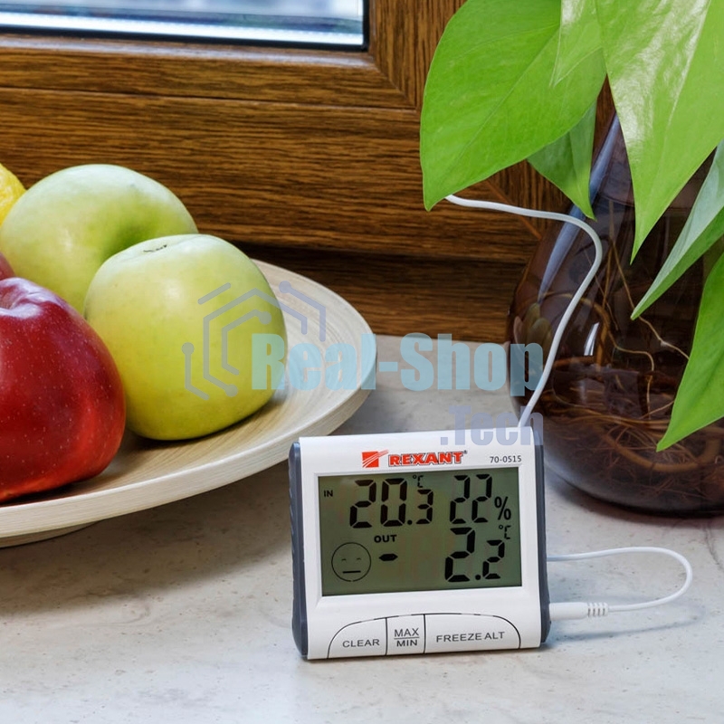 Метеостанции Rexant 70-0515 Термогигрометр комнатно-уличный