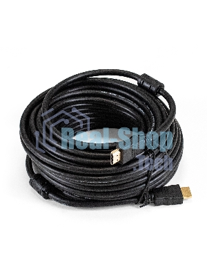 Кабель HDMI ExeGate EX-CC-HDMI-15.0F (19M/19M, 15м, v1.4b, ферритовые кольца, позолоченные контакты)