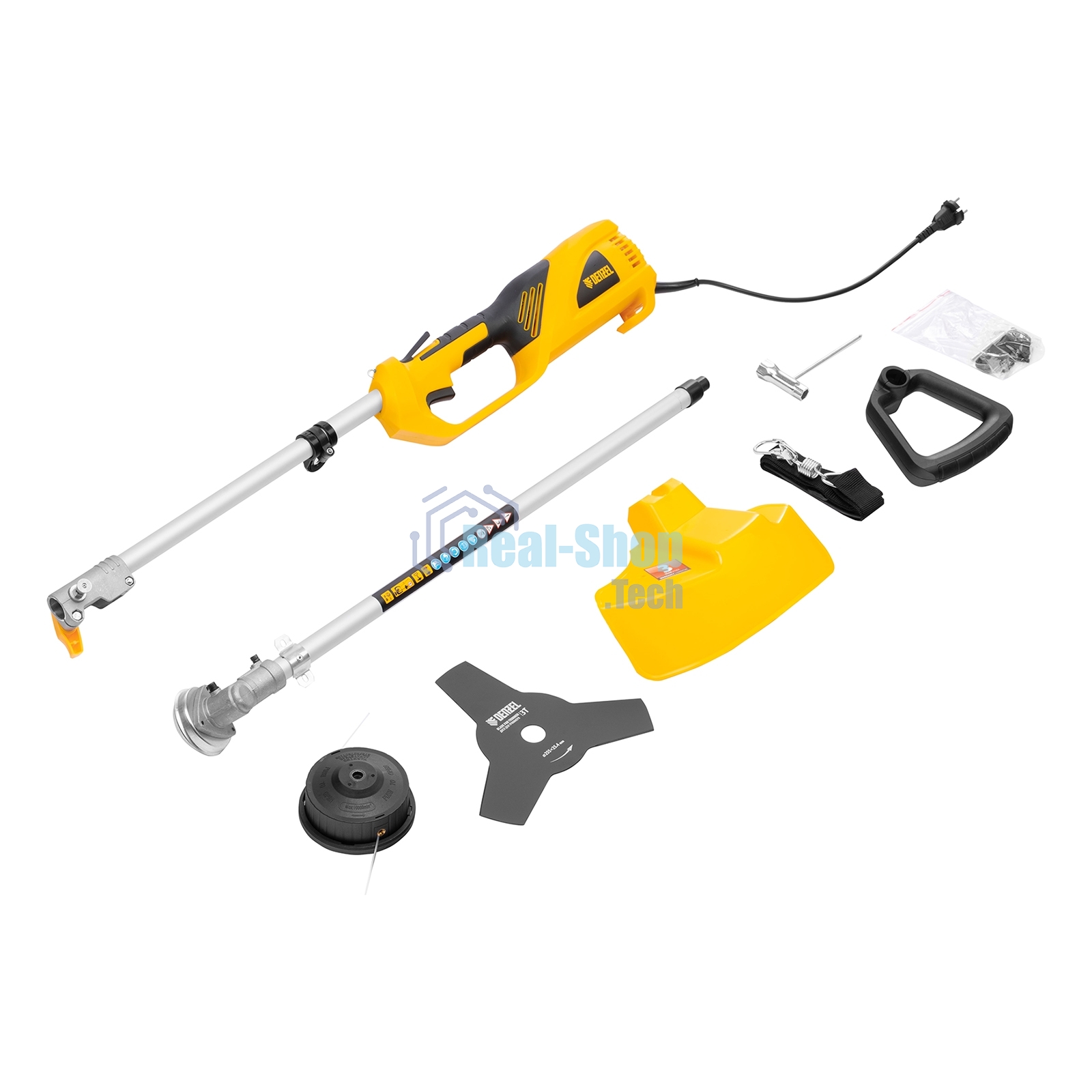 Триммер Denzel TE-1200 220В 1200Вт 7000об/мин Флески 2мм ширина реза 380мм