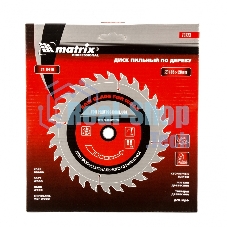 Пильный диск Matrix по дереву, 185x20мм, 24 зуба + кольцо 16/20 Professional
