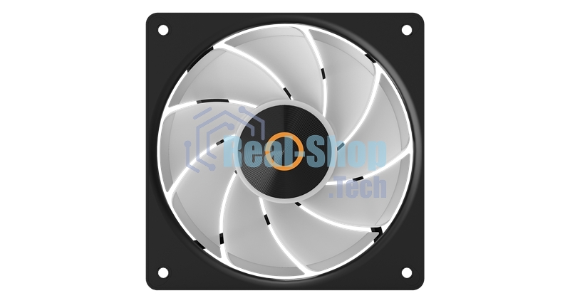 Вентилятор для корпуса Ocypus Gamma F12 Elite BK ARGb REVERSE BLADE, 120x120x25mm, 4-PIN PWM, 600-1800 RPM, 26 DBA MAX, HYDRO BEARING