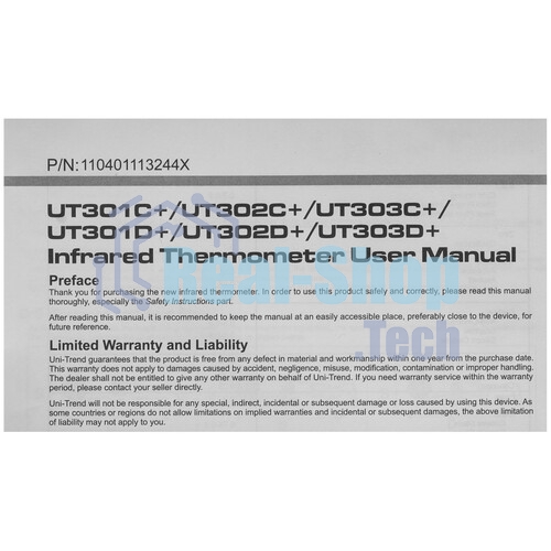 Инфракрасный термометр UNI-T UT302C+